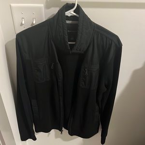 Black Waffle Sleeve Jacket